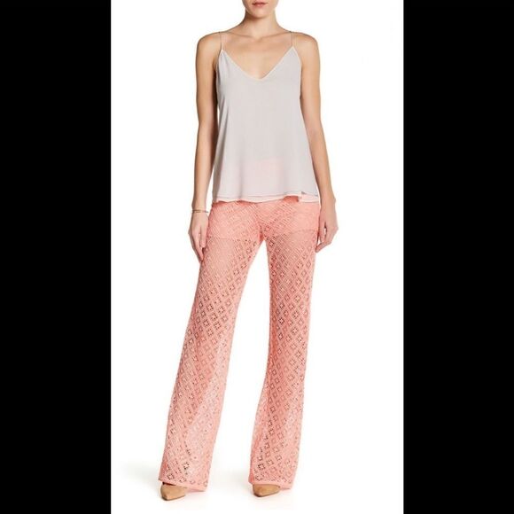 New Trina Turk Andria sheer crochet pant. - Picture 2 of 10